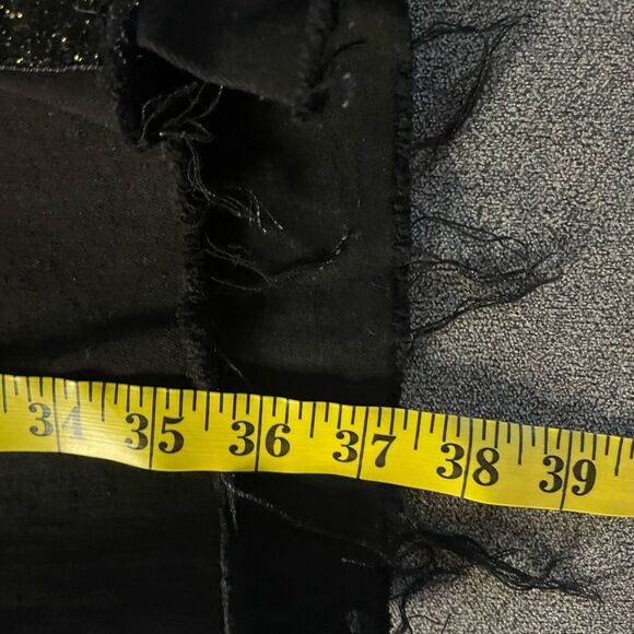 Frame Black Le High Straight Velvet Sparkle Side Stripe Step Hem Jeans Size 28 - Picture 10 of 11